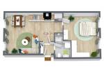 Etagenwohnung Stralsund Tribseer - 2 Zimmer, 47 m&sup2;, 569&euro; | Angebot:26702838