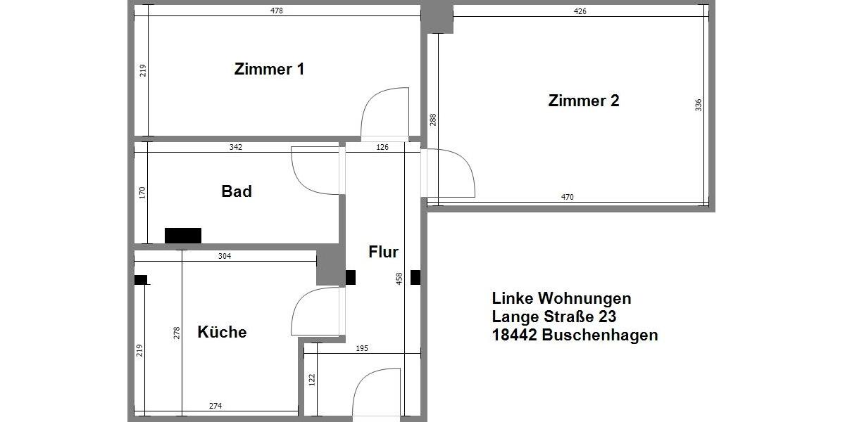 Etagenwohnung Steinhagen - 2 Zimmer, 41 m&sup2;, 266&euro; | Angebot:25900758
