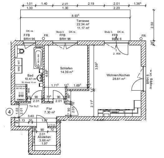 Terrassenwohnung Stralsund Andershof - 2 Zimmer, 76 m&sup2;, 1.064&euro; | Angebot:26092128