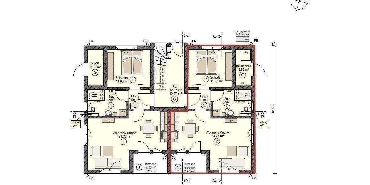 Terrassenwohnung Zingst - 2 Zimmer, 47 m&sup2;, 347.275&euro; | Angebot:26683806
