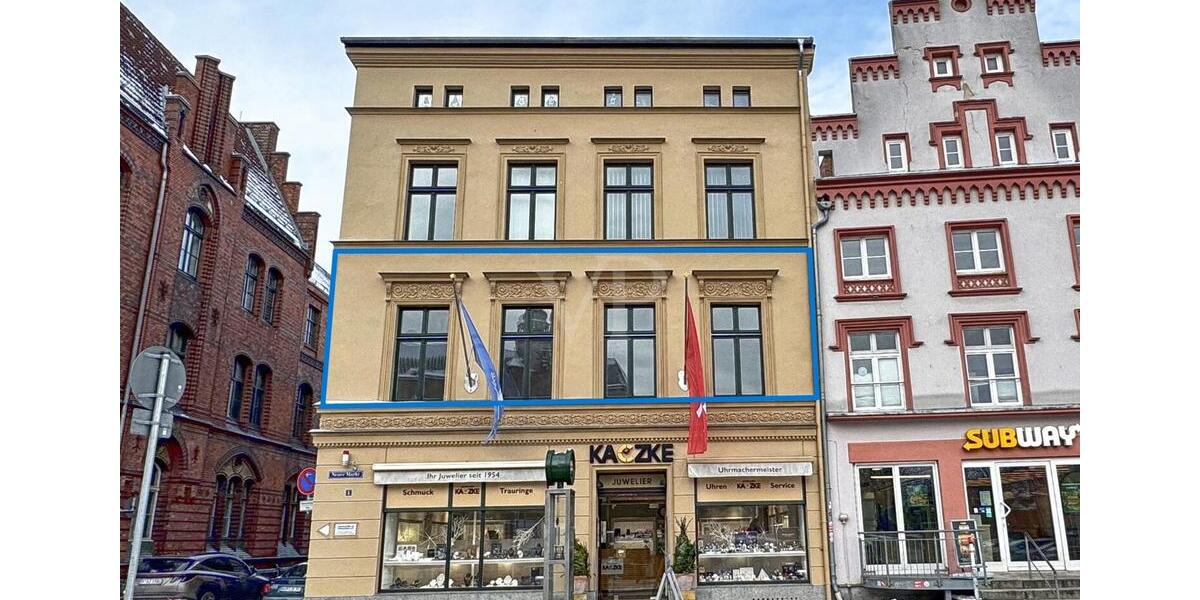 Etagenwohnung Stralsund - 3 Zimmer, 112 m&sup2;, 1.123&euro; | Angebot:24522381
