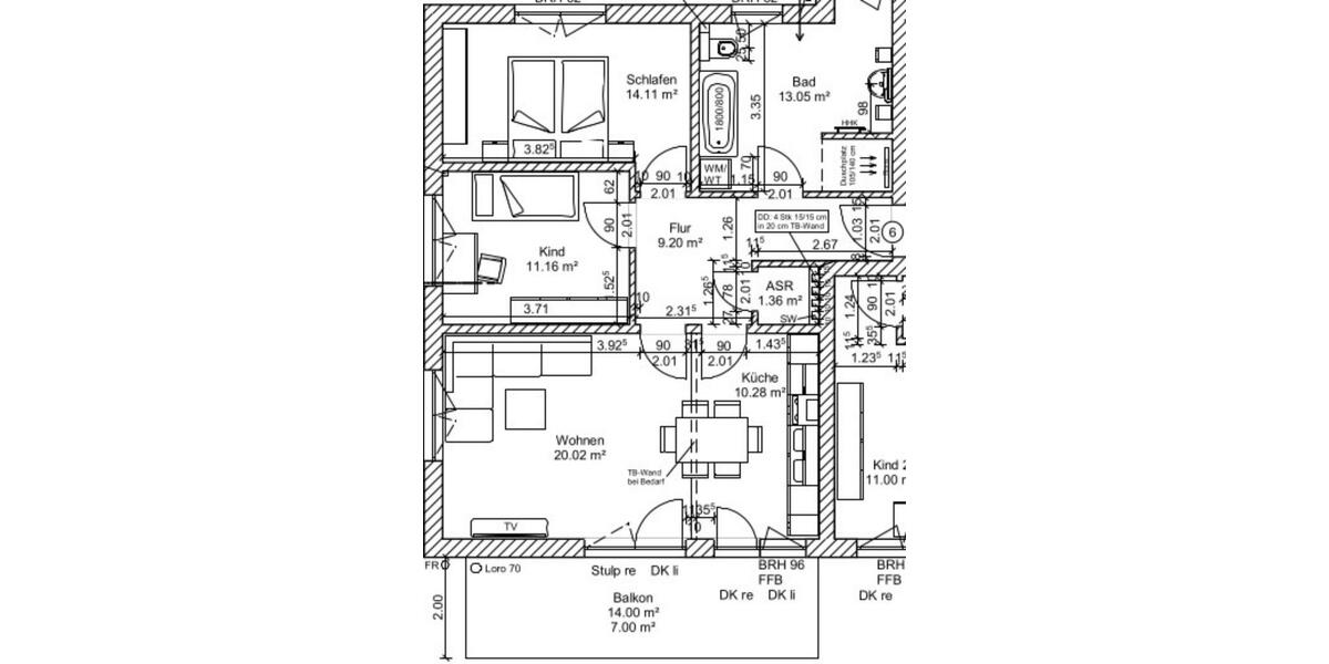 Etagenwohnung Stralsund Langendorfer Berg - 3 Zimmer, 86 m&sup2;, 1.146&euro; | Angebot:23856910