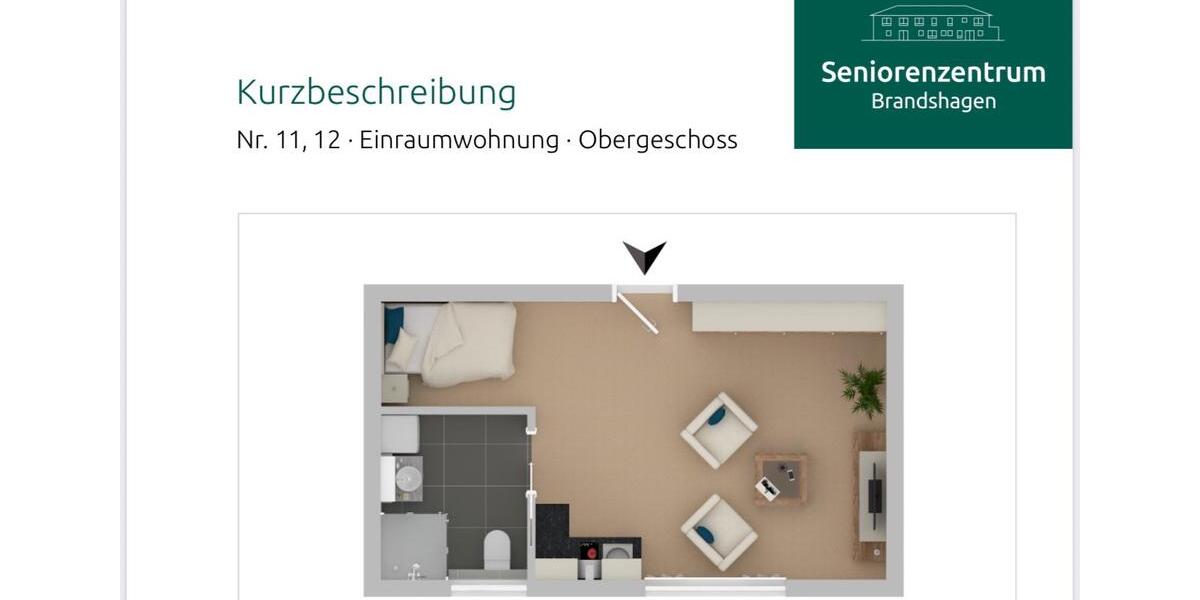 Etagenwohnung Sundhagen - 1 Zimmer, 28 m&sup2;, 390&euro; | Angebot:23273691