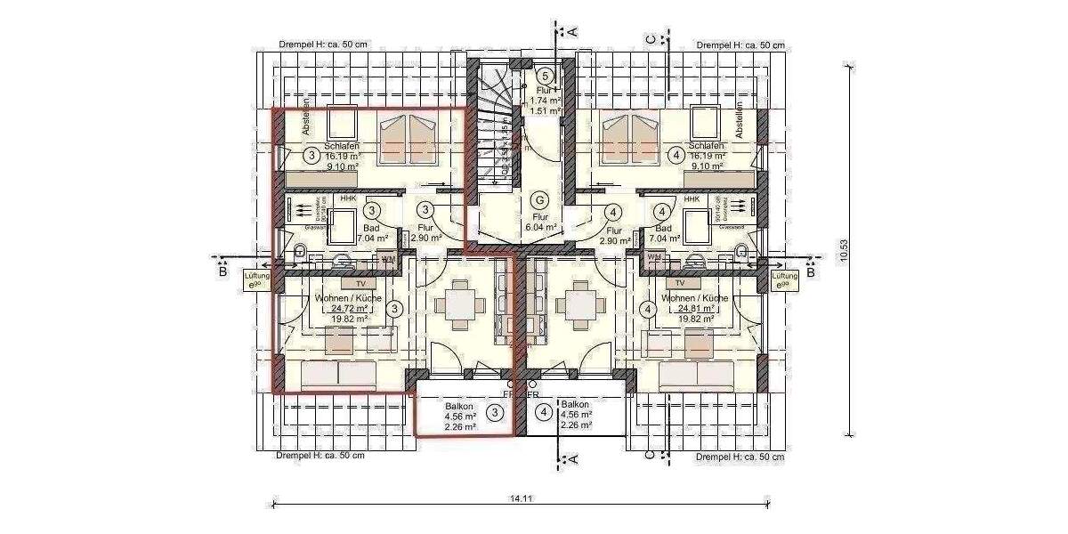 Etagenwohnung Zingst - 2 Zimmer, 41 m&sup2;, 297.975&euro; | Angebot:26080098