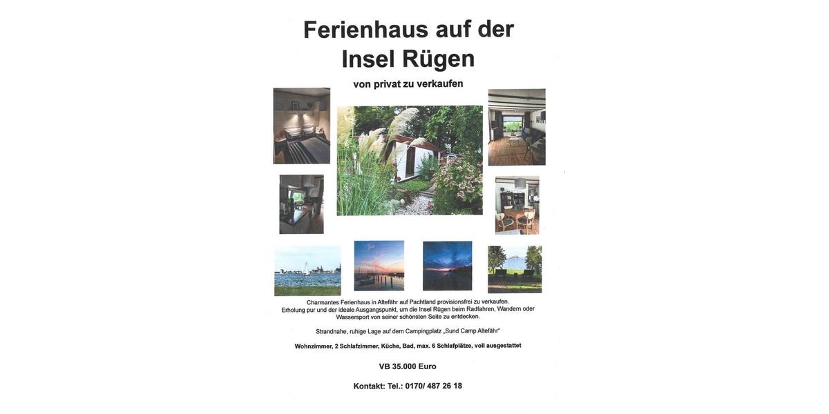 Bungalow Samtens - 3 Zimmer, 50 m&sup2;, 35.000&euro; | Angebot:27108367