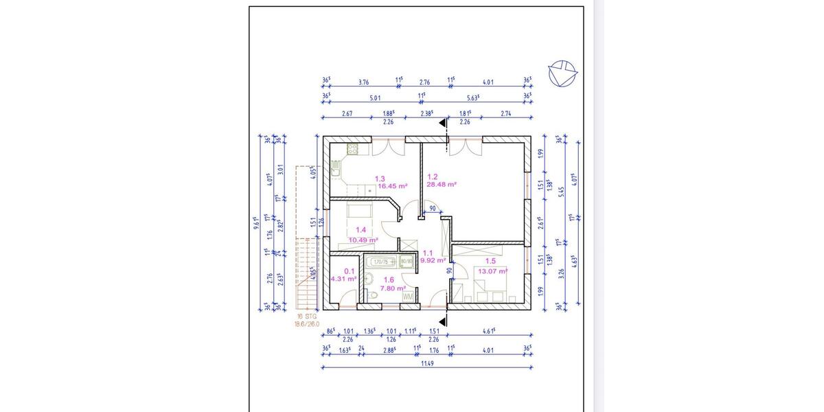 Erdgeschoßwohnung Neuenkirchen - 3 Zimmer, 86 m&sup2;, 1.030&euro; | Angebot:26638607