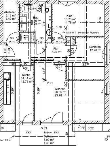 Etagenwohnung Bergen auf Rügen Bergen - 3 Zimmer, 84 m&sup2;, 925&euro; | Angebot:26694684