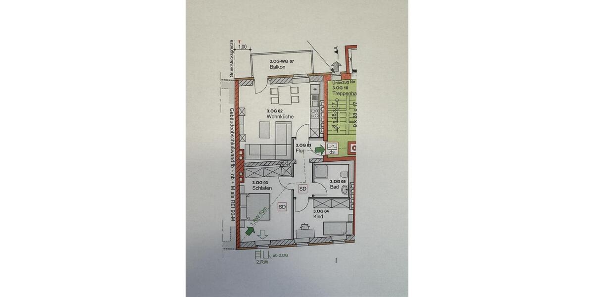 Etagenwohnung Stralsund Langendorfer Berg - 3 Zimmer, 60 m&sup2;, 724&euro; | Angebot:26704219