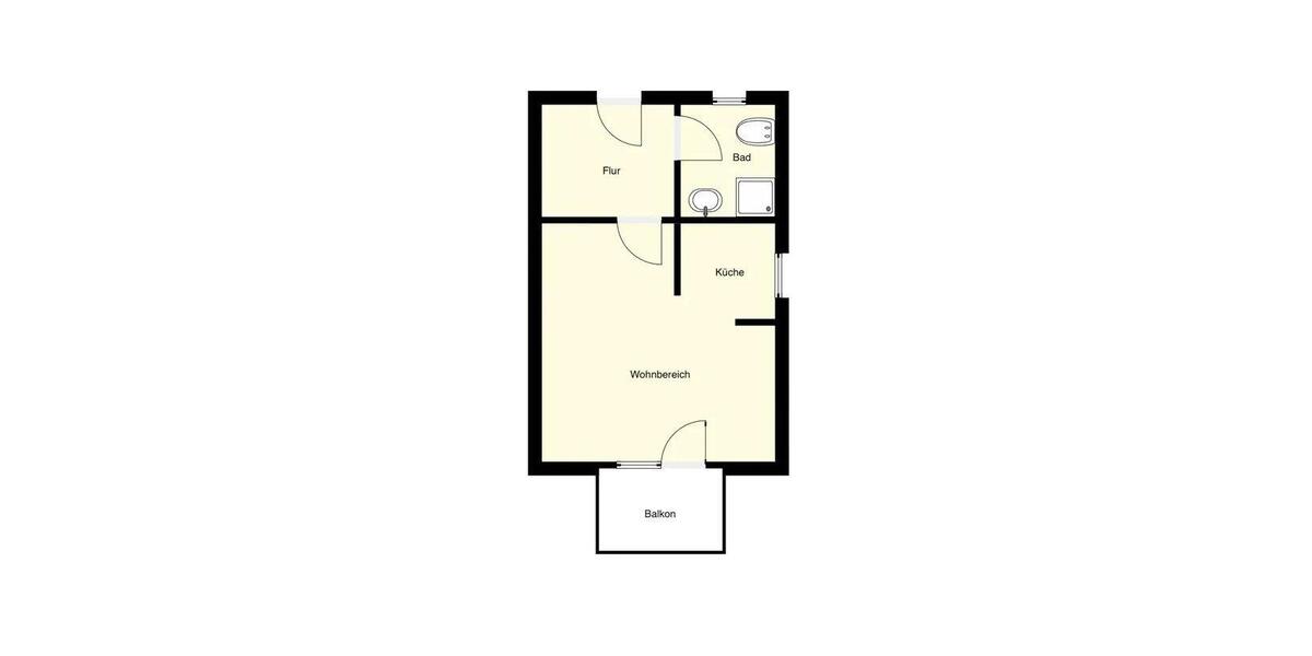 Etagenwohnung Stralsund Knieper - 1 Zimmer, 26 m&sup2;, 295&euro; | Angebot:26672013