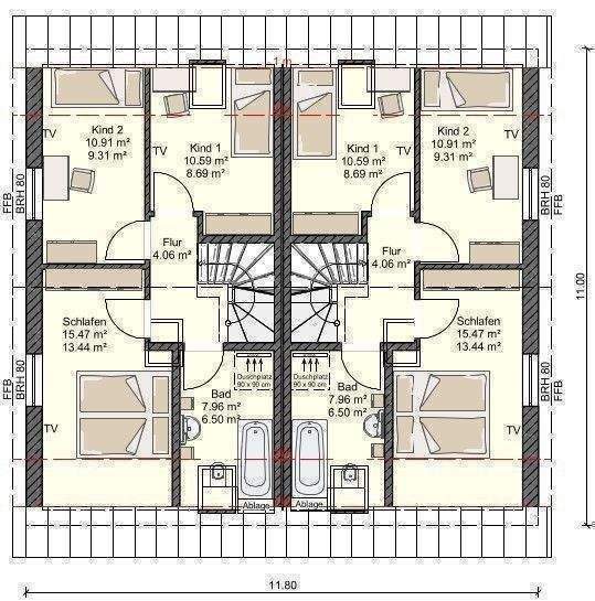 Doppelhaushälfte Stralsund Grünthal-Viermorgen - 4 Zimmer, 105 m&sup2;, 296.165&euro; | Angebot:26694744