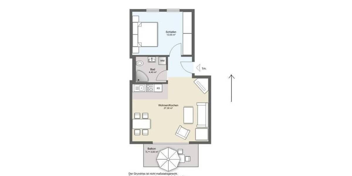 Etagenwohnung Putbus Lauterbach - 2 Zimmer, 47 m&sup2;, 219.000&euro; | Angebot:26728288
