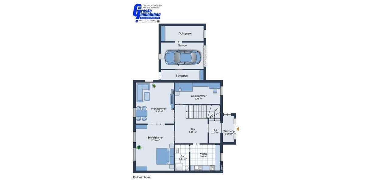 Reihenendhaus Barth Siedlung - 6 Zimmer, 122 m&sup2;, 220.000&euro; | Angebot:25670240