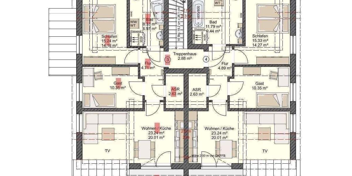 Etagenwohnung Stralsund Andershof - 3 Zimmer, 62 m&sup2;, 936&euro; | Angebot:25834878