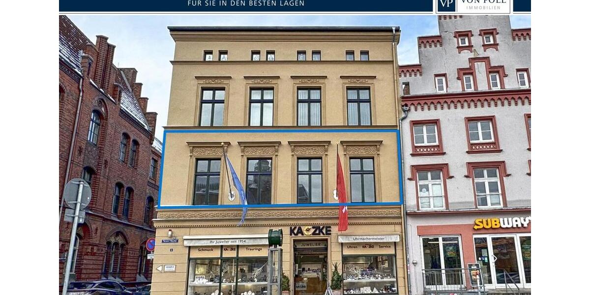 Etagenwohnung Stralsund - 3 Zimmer, 112 m&sup2;, 1.123&euro; | Angebot:24522381