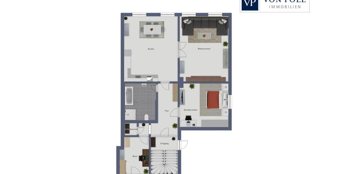 Etagenwohnung Stralsund - 3 Zimmer, 112 m&sup2;, 1.123&euro; | Angebot:24522381