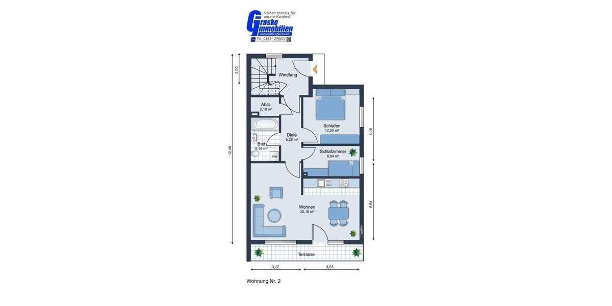 Etagenwohnung Gingst Waase - 3 Zimmer, 69 m&sup2;, 229.000&euro; | Angebot:26053831