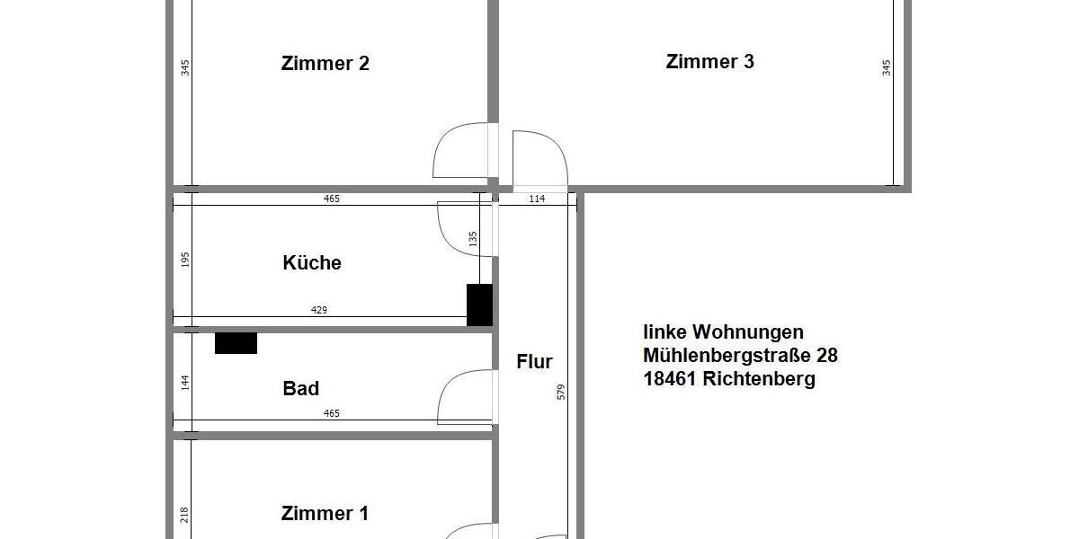 Etagenwohnung Franzburg - 3 Zimmer, 69 m&sup2;, 379&euro; | Angebot:26480600