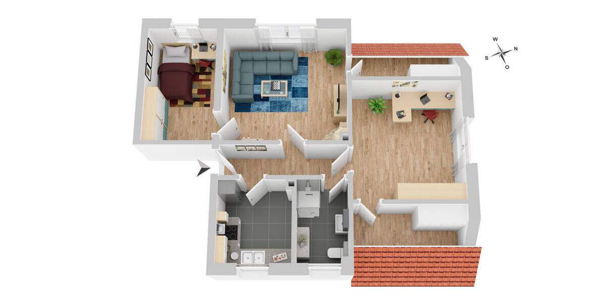 Etagenwohnung Barth Klosterkoppel - 3 Zimmer, 60 m&sup2;, 165.000&euro; | Angebot:25821266