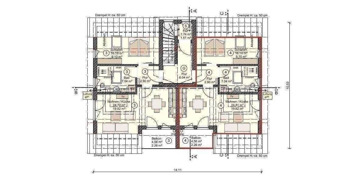Etagenwohnung Zingst - 2 Zimmer, 41 m&sup2;, 297.975&euro; | Angebot:26804387