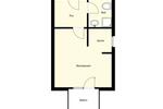 Etagenwohnung Stralsund Knieper - 1 Zimmer, 26 m&sup2;, 295&euro; | Angebot:25966509