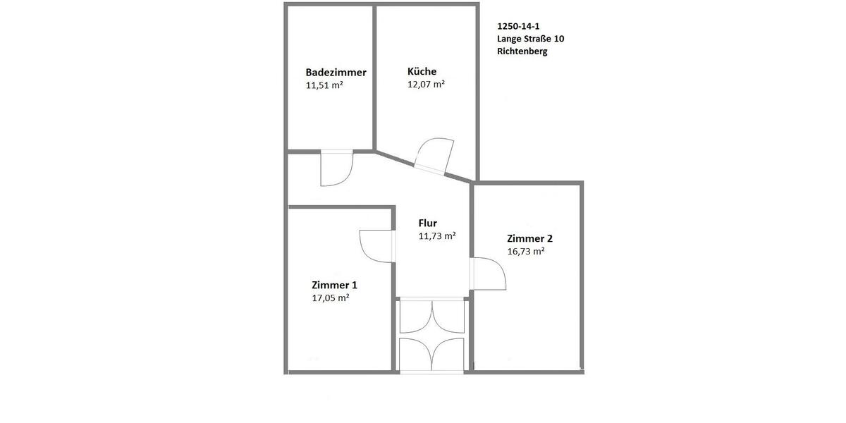 Erdgeschoßwohnung Franzburg - 2 Zimmer, 67 m&sup2;, 401&euro; | Angebot:23008175