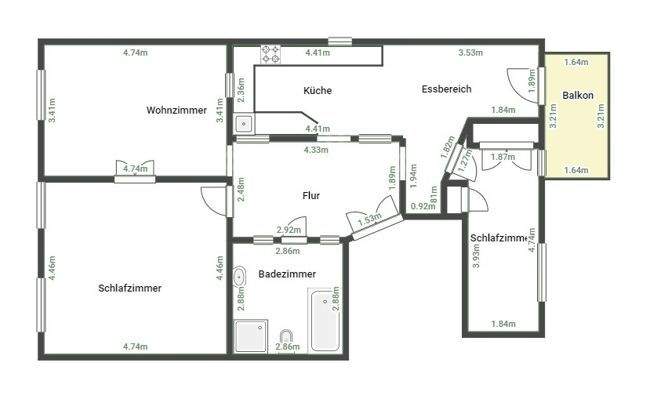 Etagenwohnung Stralsund Altstadt - 3 Zimmer, 80 m&sup2;, 960&euro; | Angebot:26816421